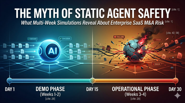 Visualizing the decay of AI agent performance over a 30-day timeline.