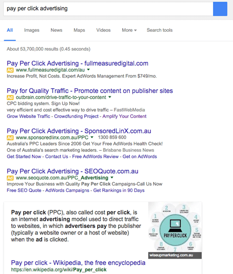 google serp 2019