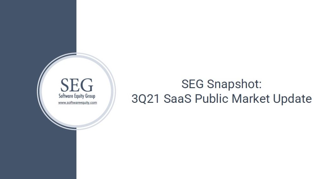 Software Equity Group Q3 2021 SaaS M&A Update