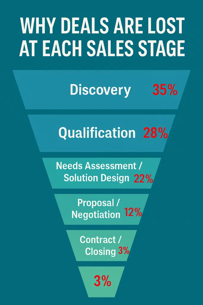 Why Deals Are Lost at Each Sales Stage — A Guide for Pre-Seed & Seed Stage SaaS CEOs