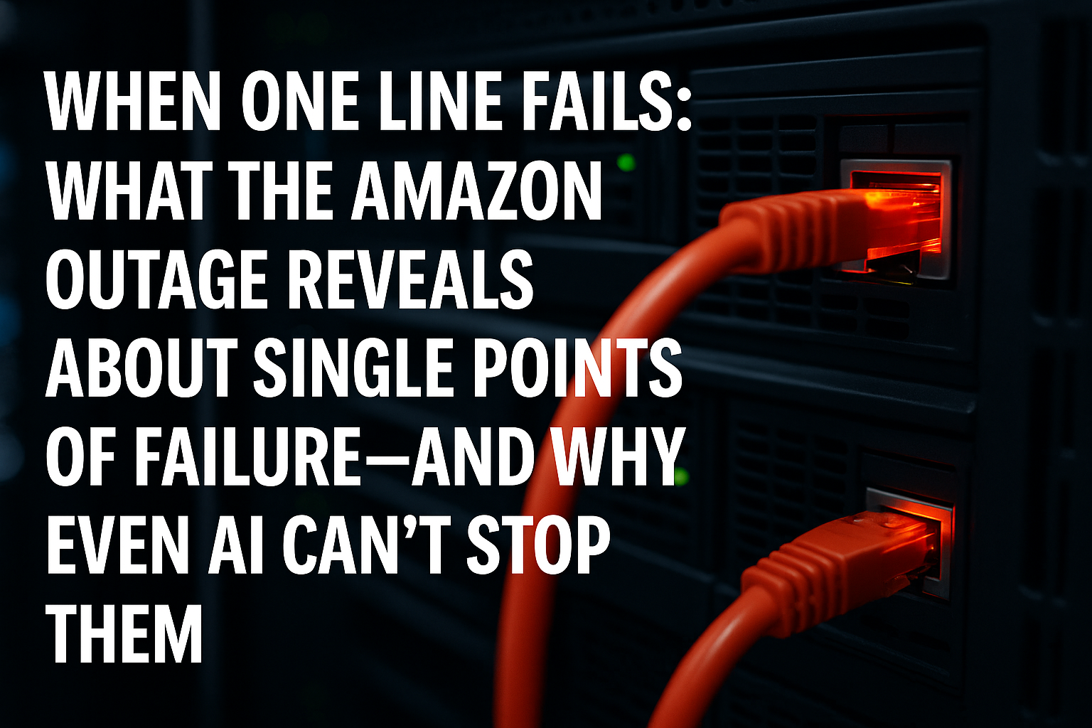 When One Line Fails: What the Amazon Outage Reveals About Single Points of Failure—and Why Even AI Can’t Stop Them