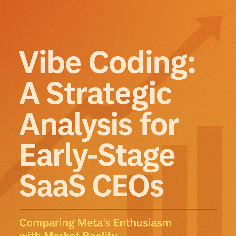 Vibe Coding: A Strategic Analysis for Early-Stage SaaS CEOs – contrasting Meta’s AI-assisted coding optimism with startup technical debt realities