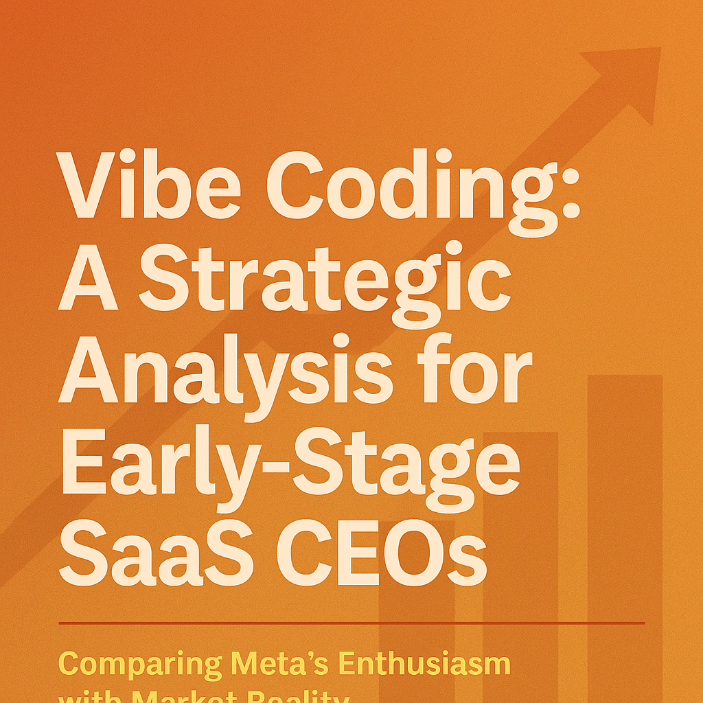 Vibe Coding: A Strategic Analysis for Early-Stage SaaS CEOs – contrasting Meta’s AI-assisted coding optimism with startup technical debt realities