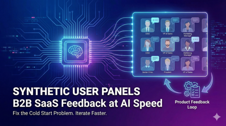 Synthetic User Panels for B2B SaaS Feedback at AI Speed conceptual illustration.