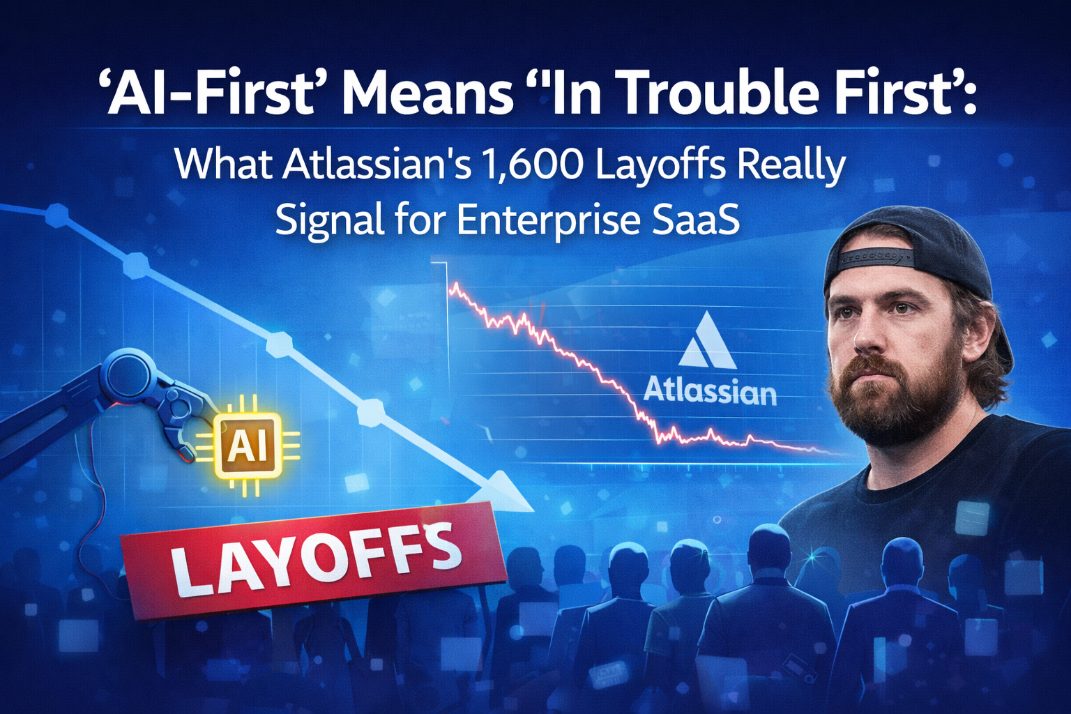 Atlassian layoffs and AI-first restructuring signal financial pressure in enterprise SaaS markets.
